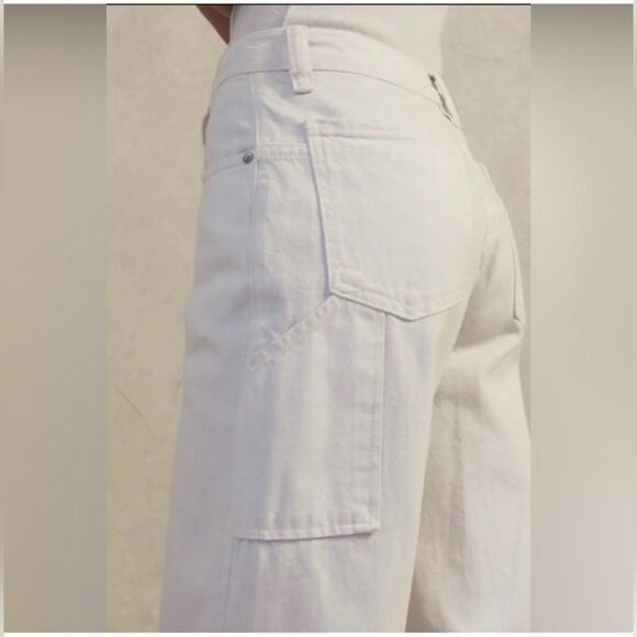 Free People We The Free Tinsley Baggy High Rise Jean Size 26 in‎ Optic White - Picture 3 of 11